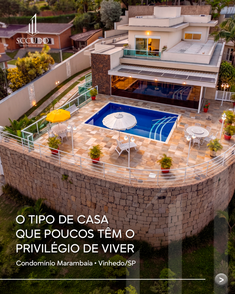 Casa Mobiliada com 3 Suítes à Venda no Condomínio Marambaia – 447 m² – Vinhedo/SP