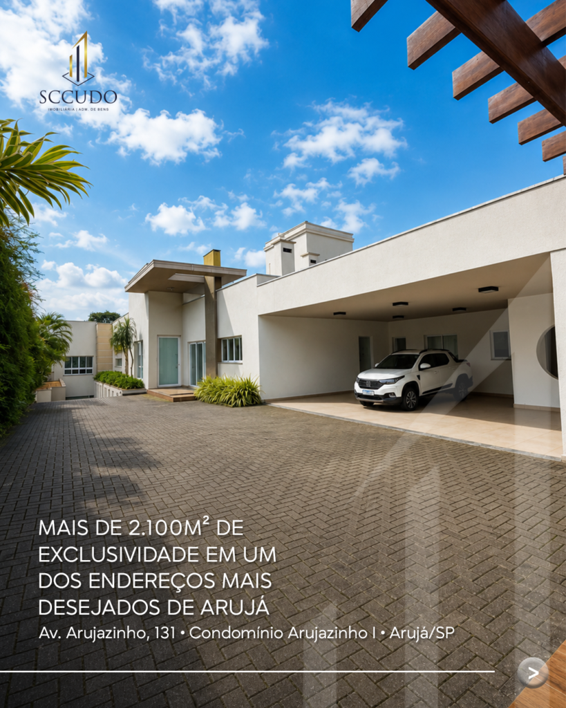 Casa de Condomínio à Venda no Arujazinho | 630 m² | 5 Quartos | Frente ao Lago